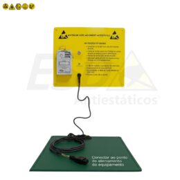 Estação de teste ESD para EPI antiestatico, base movel bateria 9 volts