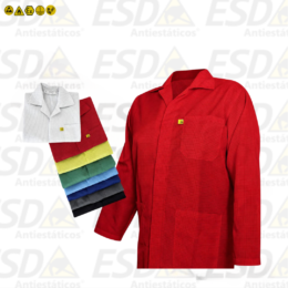 Avental / Jaleco Antiestático ESD Vermelho