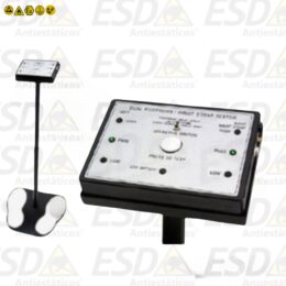 Estação de teste ESD para EPI antiestatico com pedestal incluso fonte externa 220v e bat 9v
