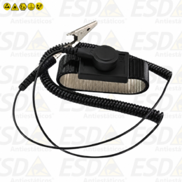 Pulseira ESD Antiestática de Metal cabo 1,80 m