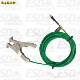 Garra ESD NR10 Antiestática com Cabo Liso e Grampo Tipo C