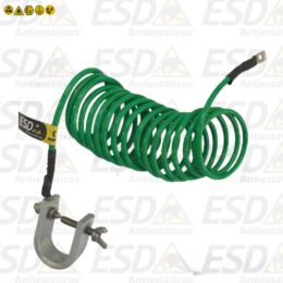 Grampo Tipo C Antiestático com Cabo Espiral