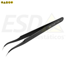 Pinça ESD Inox Curva com Revestimento Dissipativo T15