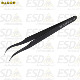 Pinça ESD Inox Curva com Revestimento Dissipativo T15