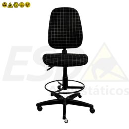 Cadeira Esd Industrial Stylus Encosto Alto Com Rodízios