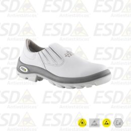 Sapato ESD Branco Tecido Microfibra c/ Elástico e Biqueira Composite