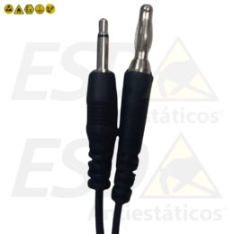 Conjunto de cabos para uso com megometro analógico com plug tipo banana e plug P2 Mono