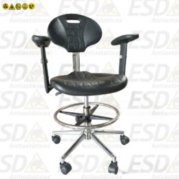 Cadeira ESD espuma PU Resistência 10E4-10E9 C/ apoio de braço