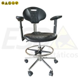 Cadeira ESD espuma PU Resistência 10E4-10E9 C/ apoio de braço