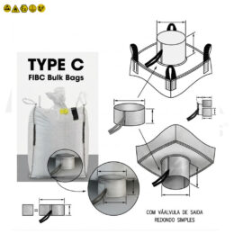 FIBC BAG ESD  TIPO C Branco Listrado
